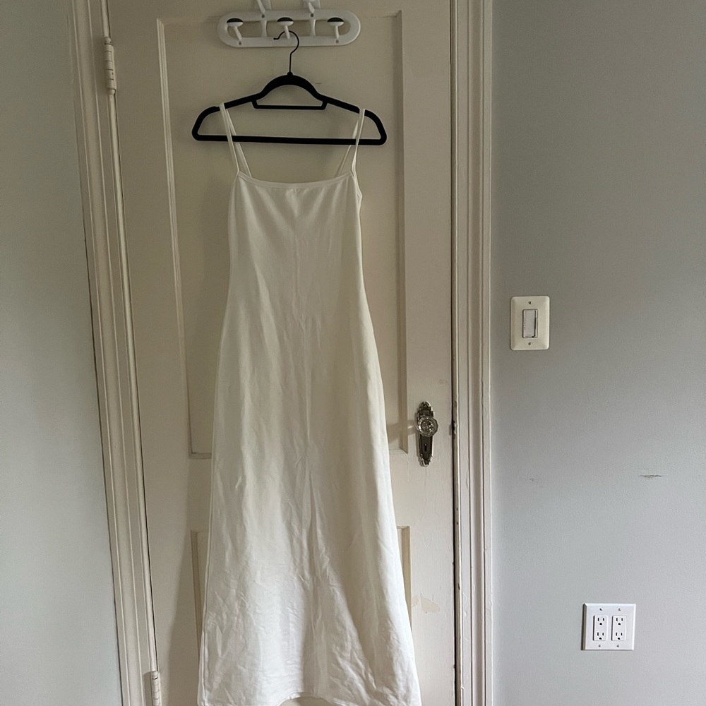 NEW White Sleeveless Spaghetti Strap Maxi Dress for Brides